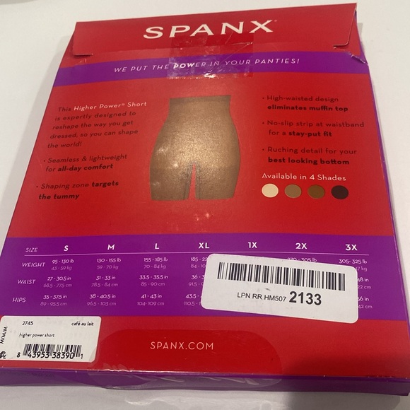 SPANX Higher Power Short in Cafe Au Lait NWT - Picture 5 of 13